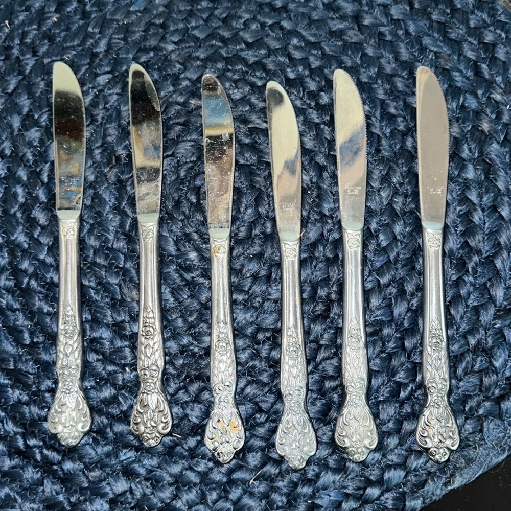-Vintage stainless steel Versailles Knives Lot 6